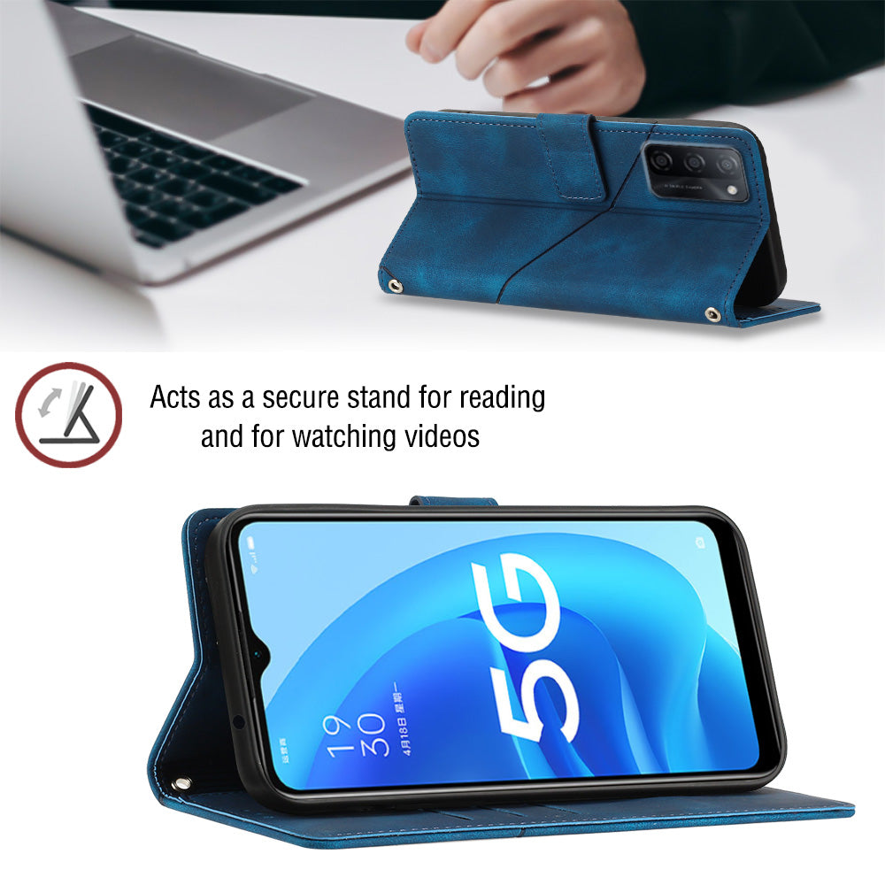 PT005 YB Imprinting Series-6 For Oppo A55s 5G Skin Touch Phone Shell Leather Stand Wallet Shockproof Case PT005 YB Imprinting Series-6 For Oppo A55s 5G Skin Touch Phone Shell Leather Stand Wallet Shockproof Case